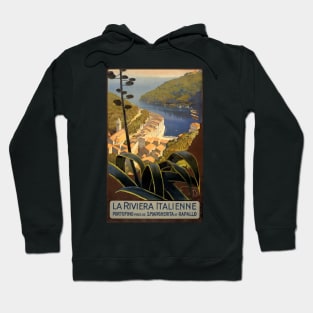 Vintage Travel Poster Italy Italian Riviera Hoodie